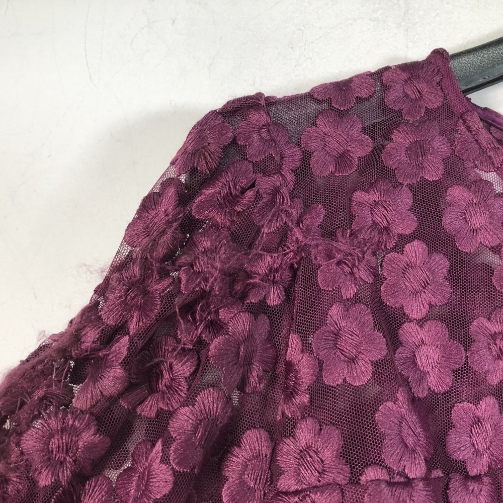 Trina Turk Floral Airie Dress, Women's Size 10 - Dark Purple - Picture 10 of 12